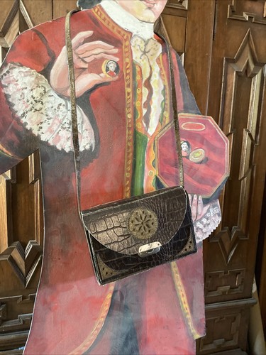 Art nouveau men handbag croc - handbag,
