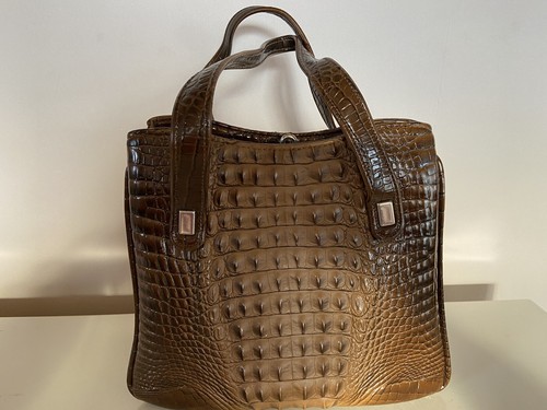 Vintage krokoleder handtasche - krokoleder,