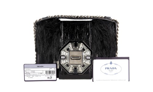 Prada leather jewels ribbon - leather,