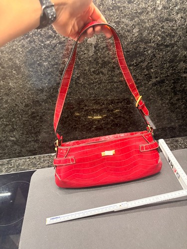 Damen handtasche rot kroko - rot,