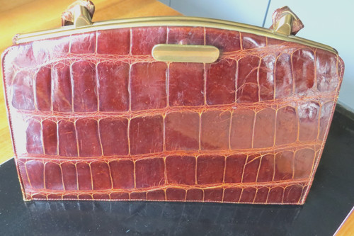 Crocodile leather bag - crocodile,
