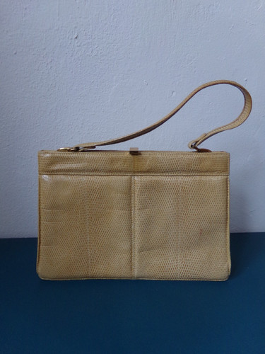 Embossed leather handbag 1950s - leather,
