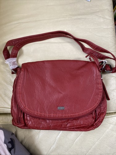 Wine red leather - leather, handbag
