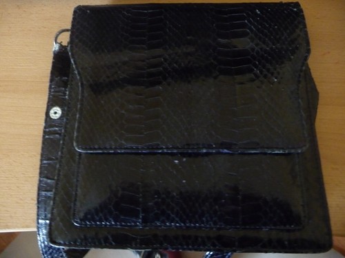 Ladies croc effect black - ladies,