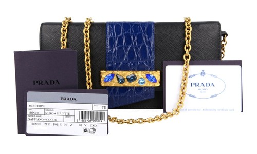 Prada croc saffiano gold - prada,